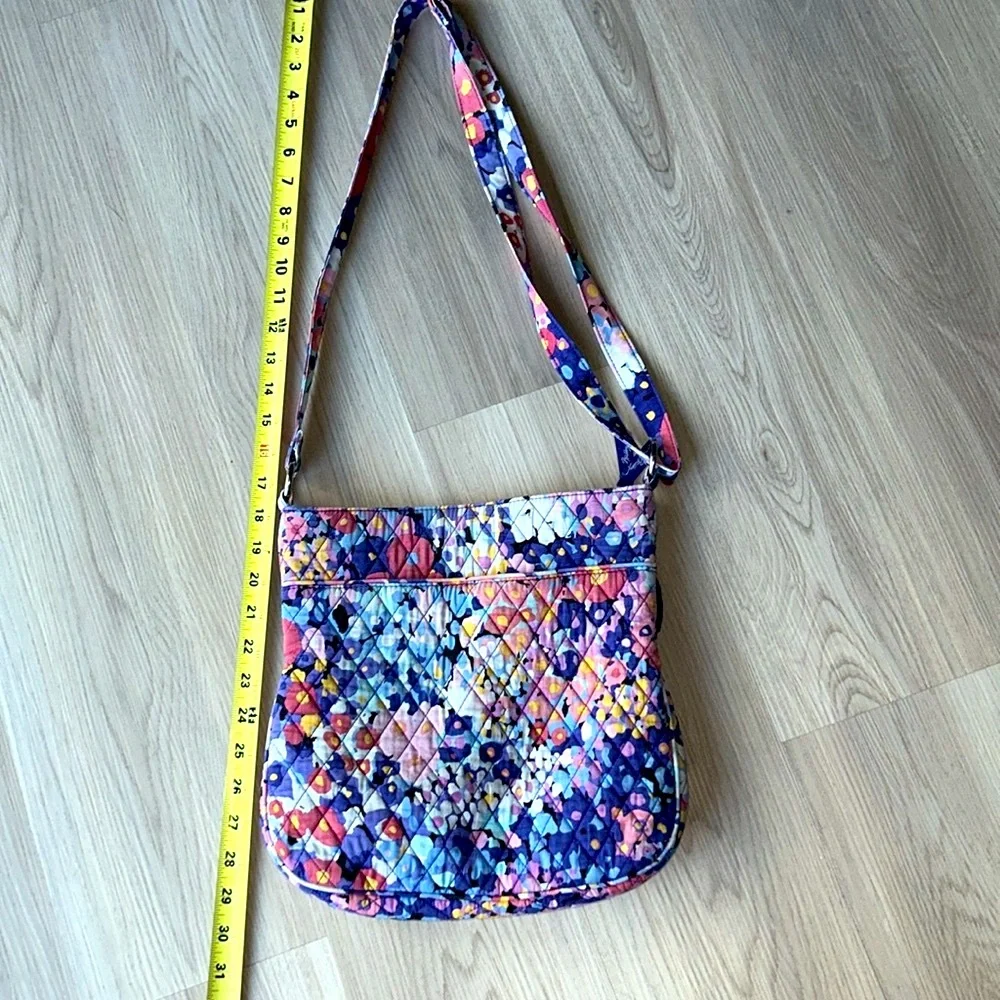 Vera Bradley Impressionista Crossbody Purple Quilted Shoulder Hipster Bag Purse